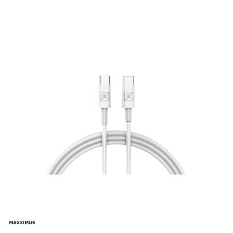 Cabluri de date telefoane - Cablu de date Maxximus MX Shock, USB-C - USB-C, 1 m, 20W, alb