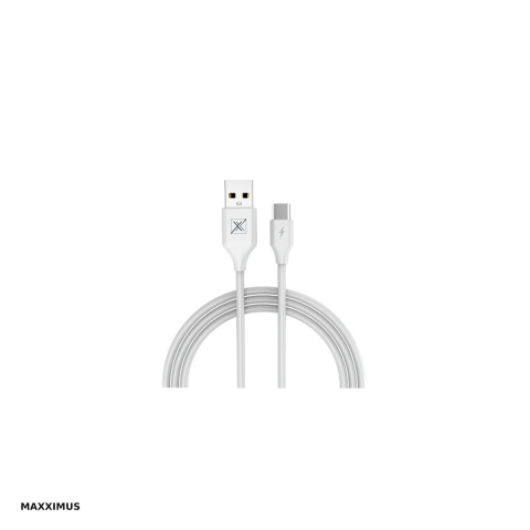 Cabluri de date telefoane - Cablu de date Maxximus MX, USB-A - USB-C, 1 m, 2,4A, alb