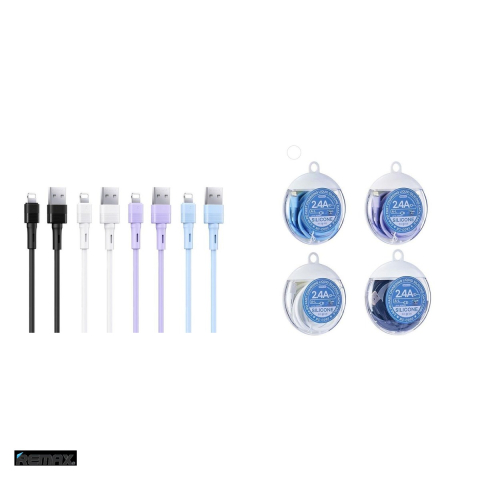 Cablu de date Remax Leya RC-C093, USB-A - Lightning, 1 m, 2,4A, alb [3]