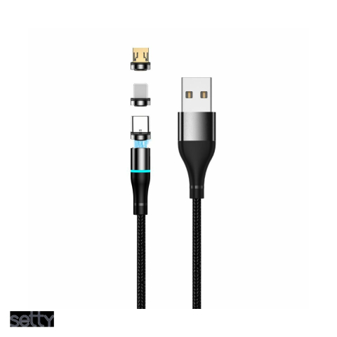 Cabluri de date telefoane - Cablu de date Setty, USB-A - Lightning, 1 m, 2A, negru