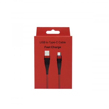 Cablu de date si alimentare, Kabel Armour, 2.1A, conector USB Tip A tata la USB Tip C tata, lungime 200 cm, negru [3]