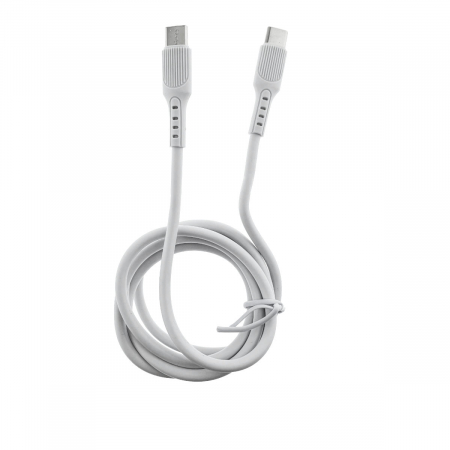 Cablu de date si alimentare PD20W, conectori USB Tip C tata la USB Tip C tata, X-start 204CC, lungime 100 cm, alb [4]
