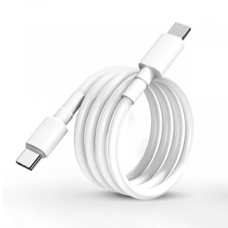Cablu de date si alimentare premium, 5A PD100W, conectori USB Tip C tata la USB Tip C tata, OEM CC-30805, lungime 100 cm, Alb [1]