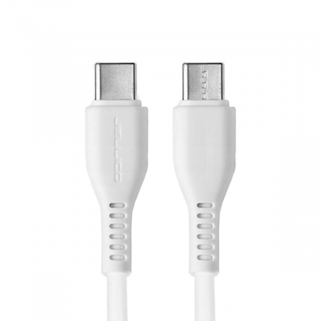 Cablu de date si alimentare premium, PD60W, conectori USB Tip C tata la USB Tip C tata, Jellico KDS-30, lungime 100 cm, Alb [3]