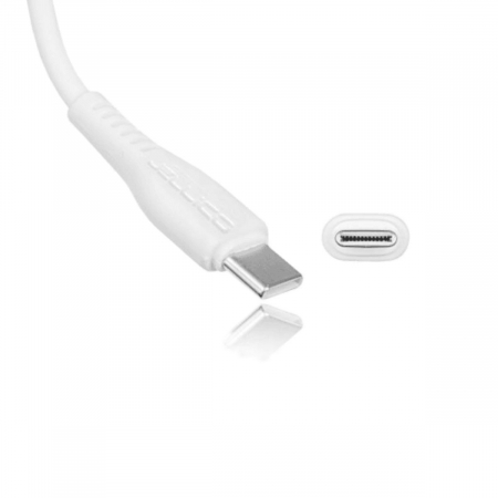 Cablu de date si alimentare premium, PD60W, conectori USB Tip C tata la USB Tip C tata, Jellico KDS-30, lungime 100 cm, Alb [1]