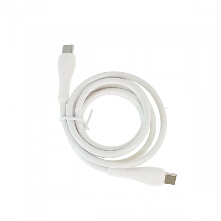 Cablu de date si alimentare premium, PD66W, conectori USB Tip C tata la USB Tip C tata, Jellico B9, lungime 100 cm, Alb [3]