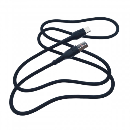 Accesorii IT - Cablu de date si alimentare, XO-NB55 89975, 5 A, conector USB la USB Tip C tata, lungime 100 cm, negru