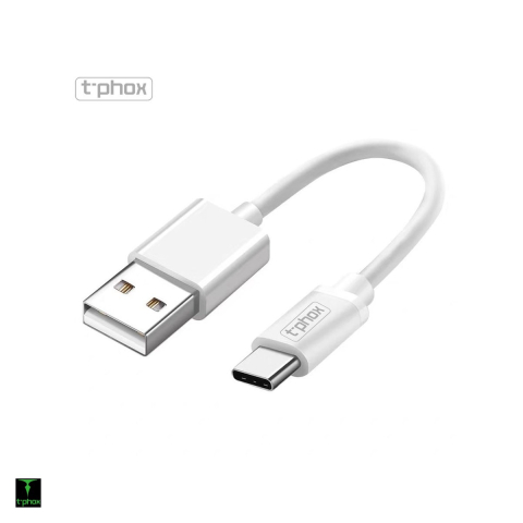Cabluri de date telefoane - Cablu de date T-Phox Exceed, USB-A - USB-C, 0,5 m, alb