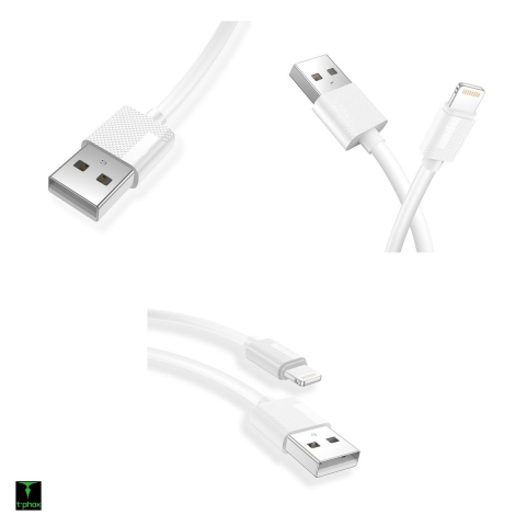 Cablu de date T-Phox Nets, USB-A - Lightning, 2 m, 3A, negru [3]