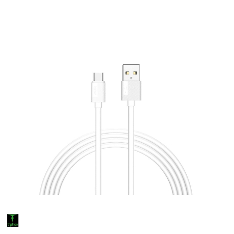 Cabluri de date telefoane - Cablu de date T-Phox Nets, USB-A - USB-C, 1,2 m, 3A, alb