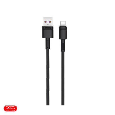 Cabluri de date telefoane - Cablu de date XO NB-Q166, USB-A - USB-C, 1 m, 5A, negru