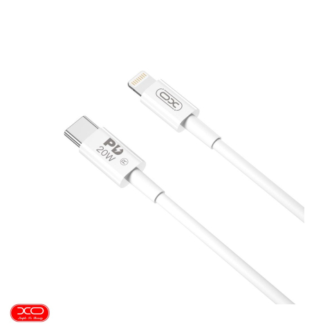 Cabluri de date telefoane - Cablu de date XO NB-Q189B, USB-C - Lightning, 2 m, 20W, alb