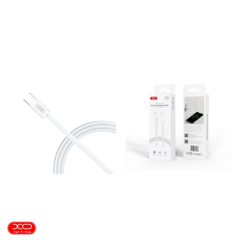 Cablu de date XO NB-Q260A, USB-C - USB-C, 1 m, 60W, alb [3]