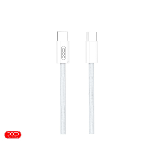 Accesorii IT - Cablu de date XO NB-Q260A, USB-C - USB-C, 1 m, 60W, alb