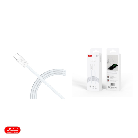 Cablu de date XO NB-Q260B, USB-C - USB-C, 1,5 m, 60W, alb [3]