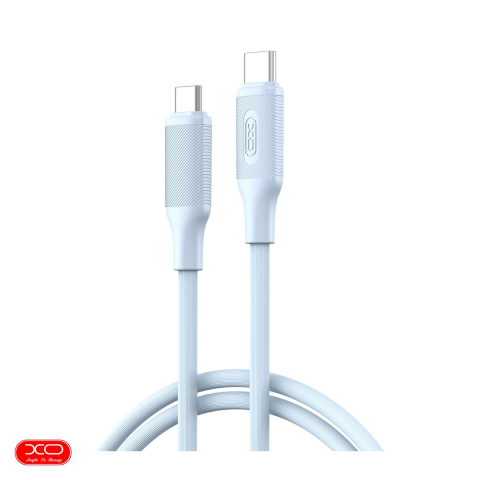 Cabluri de date telefoane - Cablu de date XO NB-Q265B, USB-C - USB-C, 1 m, 60W, albastru