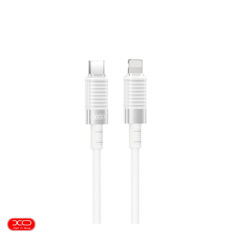 Cabluri de date telefoane - Cablu de date XO NB-Q282A, USB-C - Lightning, 1 m, 27W, alb