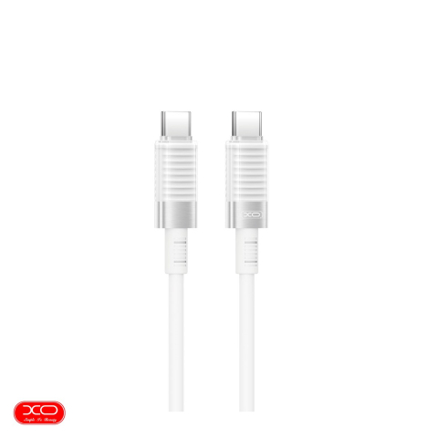 Cabluri de date telefoane - Cablu de date XO NB-Q282B, USB-C - USB-C, 1 m, 60W, alb