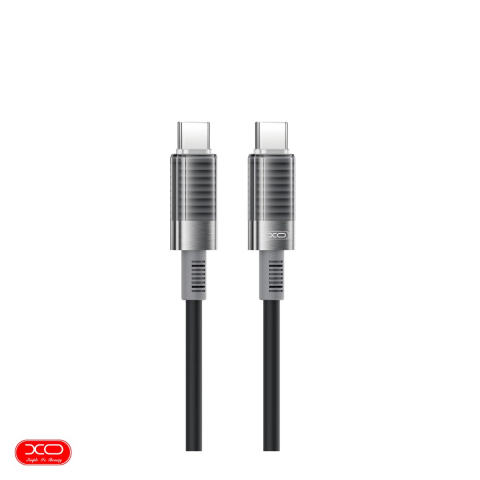 Cabluri de date telefoane - Cablu de date XO NB-Q282B, USB-C - USB-C, 1 m, 60W, negru
