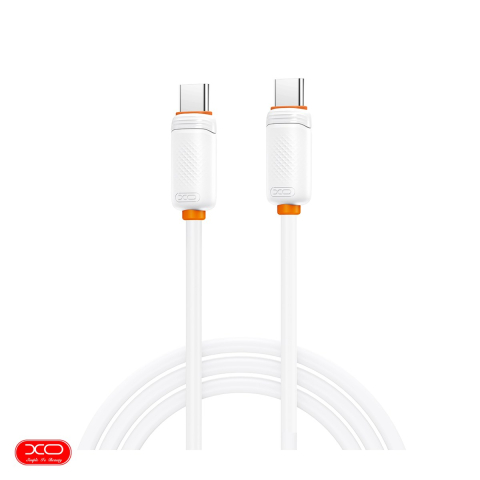 Cabluri de date telefoane - Cablu de date XO NB-Q298, USB-C - USB-C, 1 m, 240W, alb