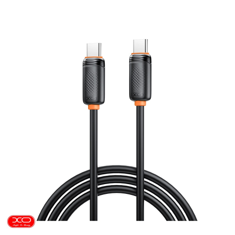 Cabluri de date telefoane - Cablu de date XO NB-Q302B, USB-C - USB-C, 1 m, 60W, negru