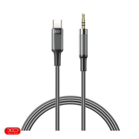 Cabluri de date telefoane - Cablu de date XO NB-R279B, Jack 3.5 mm - USB-C, 1 m, negru