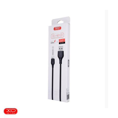 Cablu de date XO NB103, USB-A - Lightning, 2 m, 2,1A, negru [3]