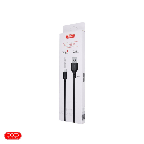Cablu de date XO NB103, USB-A - Micro USB, 1 m, 2,1A, alb [3]