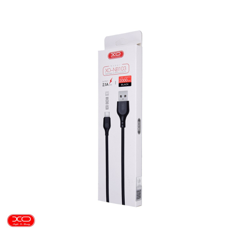 Cablu de date XO NB103, USB-A - Micro USB, 2 m, 2,1A, negru [3]