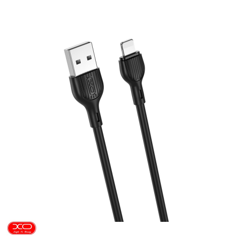 Cabluri de date telefoane - Cablu de date XO NB200, USB-A - Lightning, 2 m, 2,1A, negru