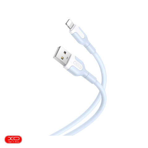 Cabluri de date telefoane - Cablu de date XO NB212, USB-A - Lightning, 1 m, 2,1A, albastru