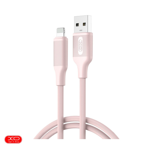 Cabluri de date telefoane - Cablu de date XO NB265, USB-A - Lightning, 1 m, 2,4A, roz