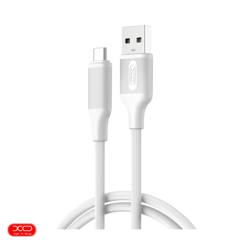 Cabluri de date telefoane - Cablu de date XO NB265, USB-A - USB-C, 1 m, 3A, alb
