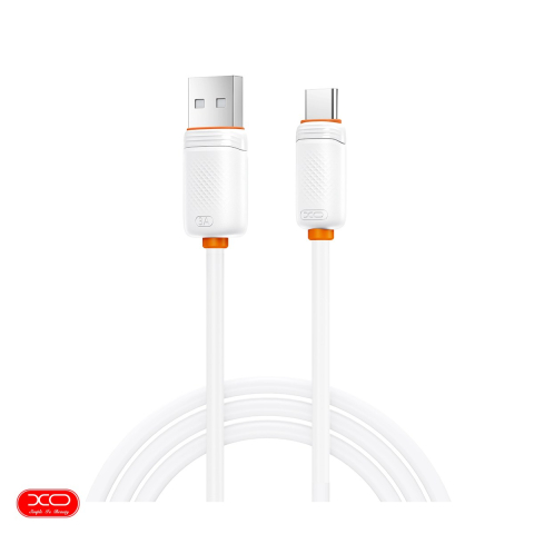 Cabluri de date telefoane - Cablu de date XO NB302, USB-A - USB-C, 1 m, 3A, alb