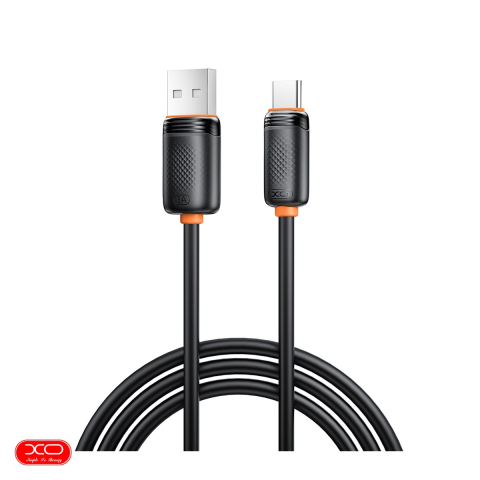 Cabluri de date telefoane - Cablu de date XO NB302, USB-A - USB-C, 1 m, 3A, negru