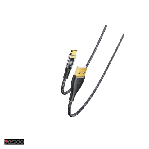 Cabluri de date telefoane - Cablu de date Yesido CA104, USB-A - USB-C, 1,2 m, 18W 2A, negru