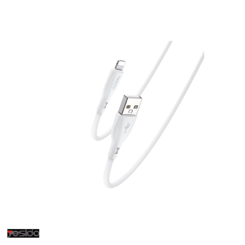 Cabluri de date telefoane - Cablu de date Yesido CA119, USB-A - Lightning, 1 m, 12W 2,4A, alb
