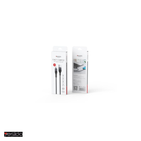 Cablu de date Yesido CA121, USB-A - USB-C, 1 m, 18W 2A, negru [3]