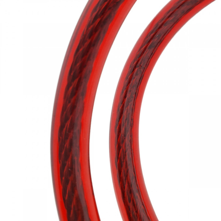 Antifurt bicicleta, de siguranta si protejare, lungime 60 cm, inchidere cu cifru, invelis flexibil din PVC siliconat rosu [4]