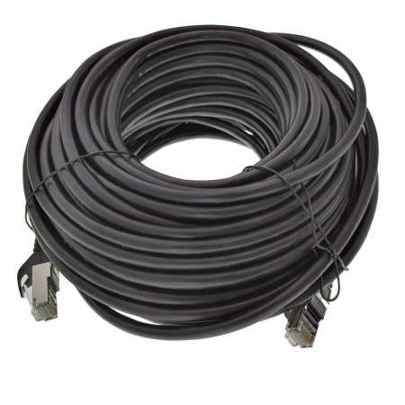 Cablu ecranat FTP, Lanberg 41898, cat 6, mufat 2xRJ45, lungime 20m, AWG 26, 250 MHz, de legatura retea, ethernet, negru [1]