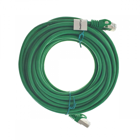 Cablu ecranat FTP, Lanberg 41916, cat.6, mufat 2xRJ45, lungime 10m, AWG 26, 250 MHz, de legatura retea, ethernet, verde [1]