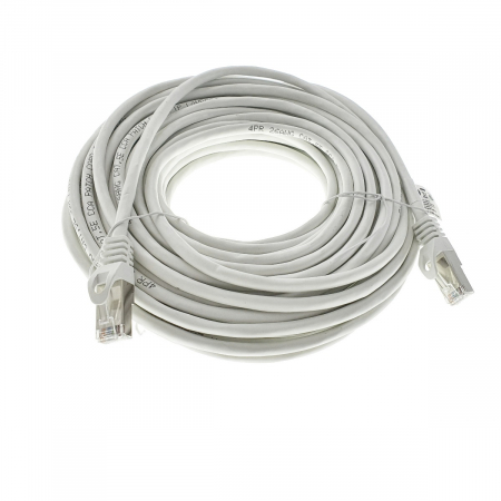 Cablu ecranat FTP, Lanberg 41999, cat.5e, mufat 2xRJ45, lungime 15m, AWG 26, 100 MHz, de legatura retea, ethernet, alb [2]