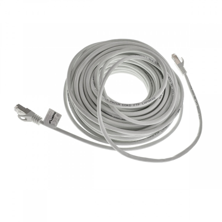 Conectica IT - Cablu ecranat FTP, Lanberg 42101, cat.5e, mufat 2xRJ45, lungime 20m, AWG 26, 100 MHz, de legatura retea, ethernet, alb