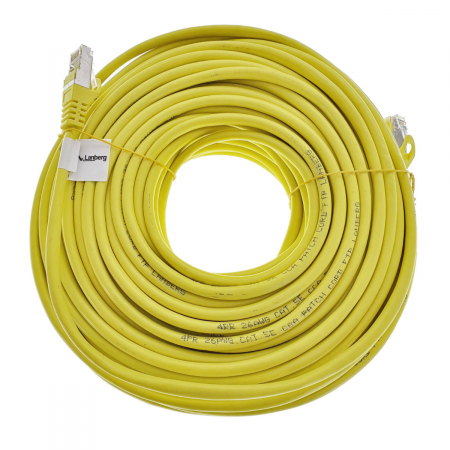 Cablu ecranat FTP, Lanberg 42791, cat.5e, mufat 2xRJ45, lungime 30m, AWG 26, 100 MHz, de legatura retea, ethernet, galben [3]