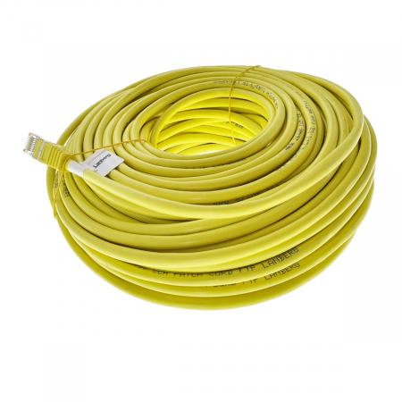 Cablu ecranat FTP, Lanberg 42791, cat.5e, mufat 2xRJ45, lungime 30m, AWG 26, 100 MHz, de legatura retea, ethernet, galben [1]
