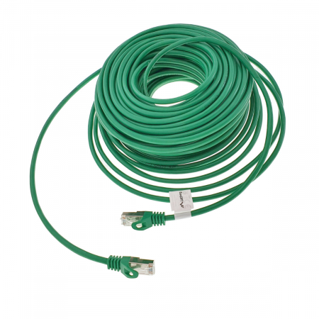 Cablu ecranat FTP, Lanberg 42792, cat.5e, mufat 2xRJ45, lungime 30m, AWG 26, 100 MHz, de legatura retea, ethernet, verde [3]