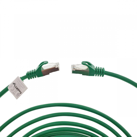 Cablu ecranat FTP, Lanberg 42792, cat.5e, mufat 2xRJ45, lungime 30m, AWG 26, 100 MHz, de legatura retea, ethernet, verde [4]