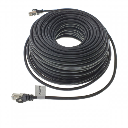 Cablu ecranat FTP, Lanberg 42793, cat.5e, mufat 2xRJ45, lungime 30m, AWG 26, 100 MHz, de legatura retea, ethernet, negru [2]