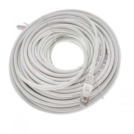 Cablu ecranat FTP, Lanberg 42795, cat.5e, mufat 2xRJ45, lungime 30m, AWG 26, 100 MHz, de legatura retea, ethernet, alb [1]