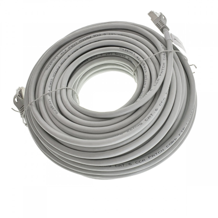 Cablu ecranat FTP, Lanberg 42797, cat.6, mufat 2xRJ45, lungime 30m, AWG 26, 250 MHz, de legatura retea, ethernet, gri [1]